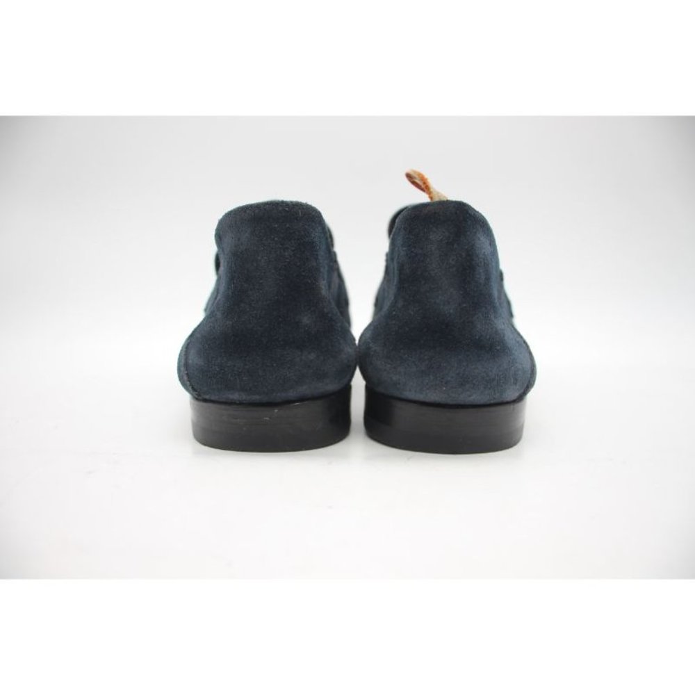 Harrys of London Tassel Loafer Men's Size 42 US 8 Navy Suede Made In Italy - Picture 5 of 13
